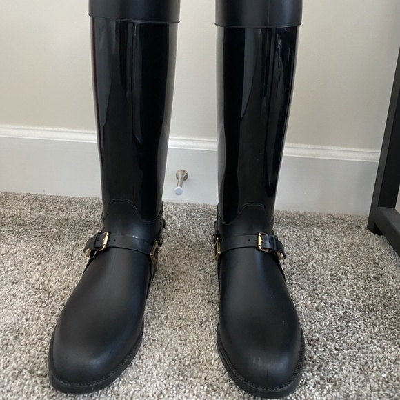 Jimmy Choo Black Rain Boots - Picture 2 of 6